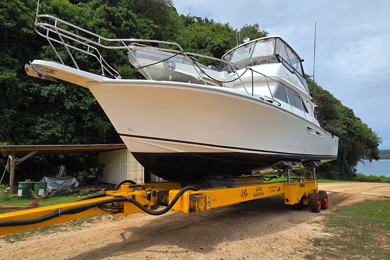 haul out in Tonga boat yard